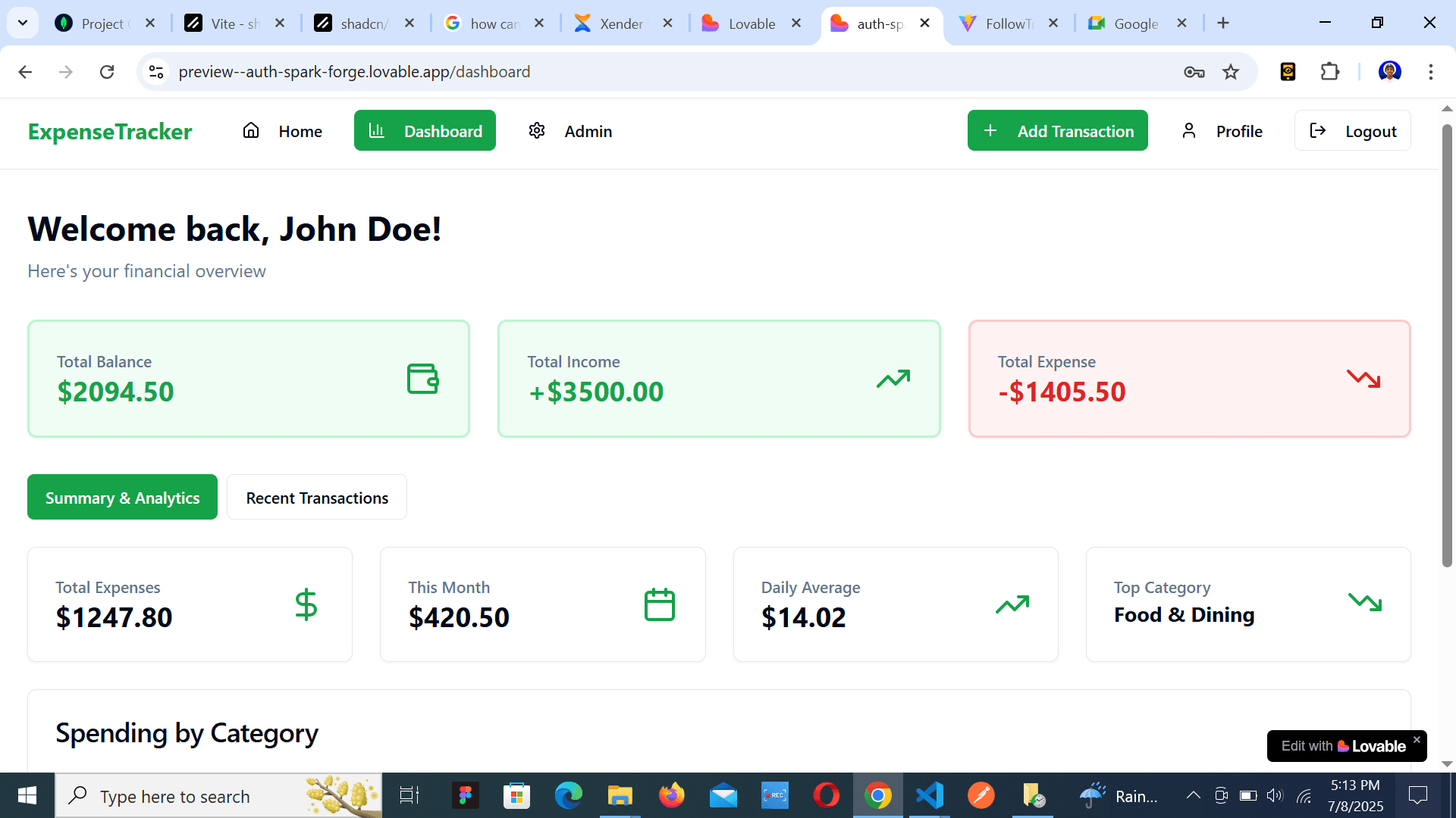 FollowTrack Expense Tracker