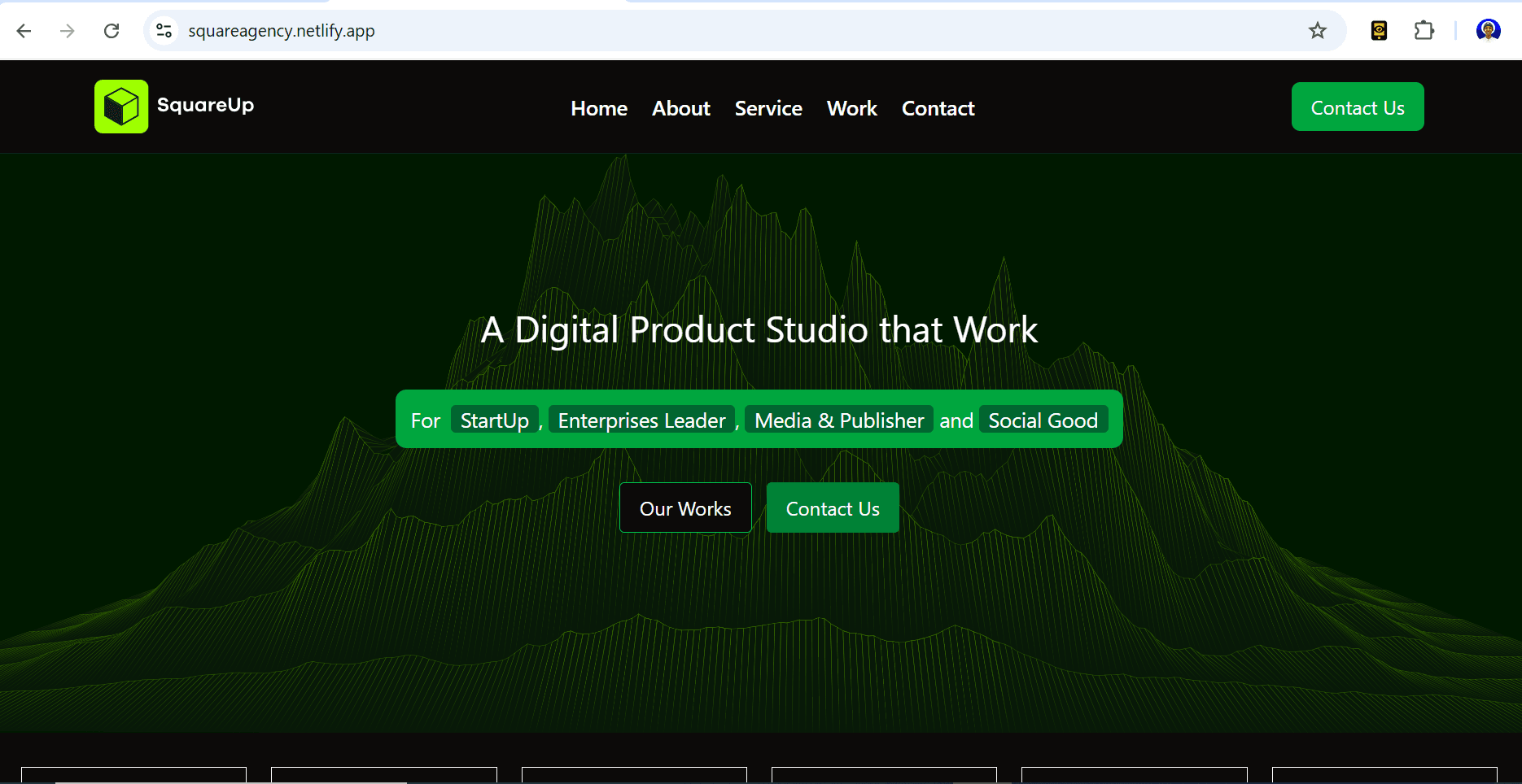 SquareUp Marketing Agency Website