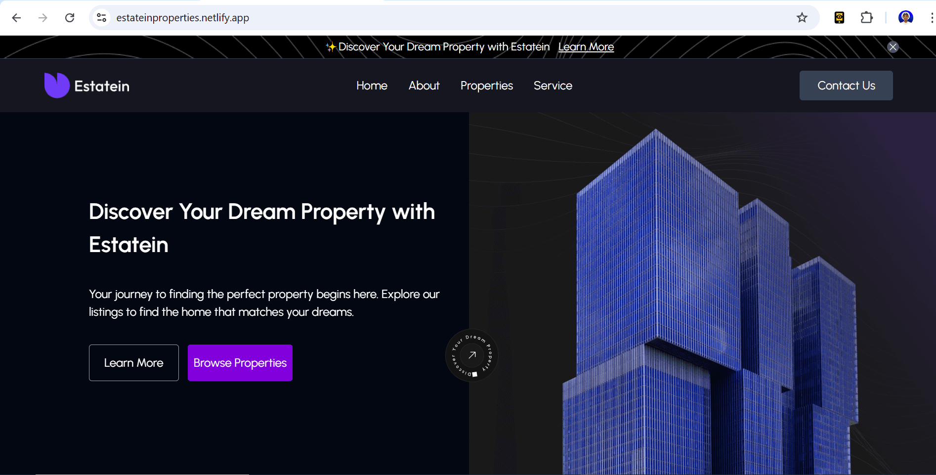 Estatein Properties Website